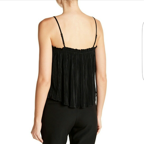 Madewell black 'Nicole' pleated ruffled top XXS - Picture 2 of 8